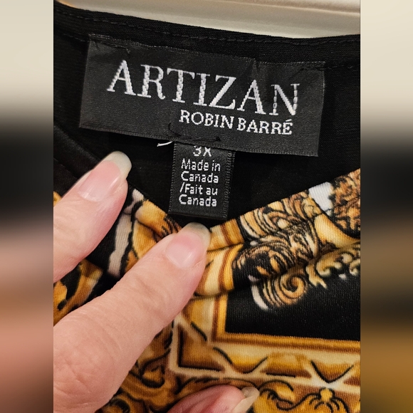 132 - Versace Inspired Baroque Print Blouse - Picture 7 of 8